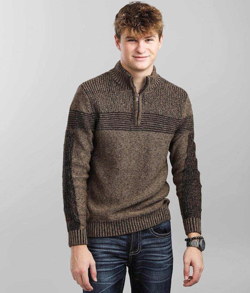 Outpost Makers Ribbed Knit Sweater - Men's Sweaters in Espresso Heather ...