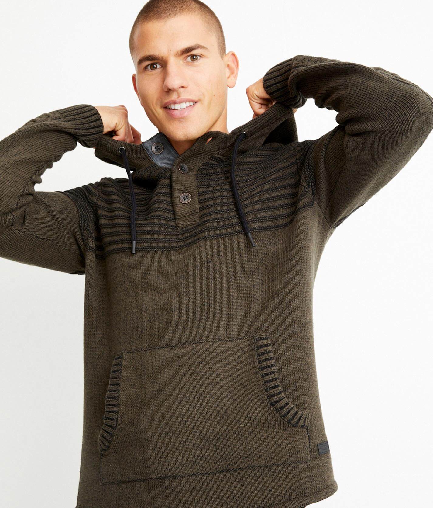 hooded men's sweater