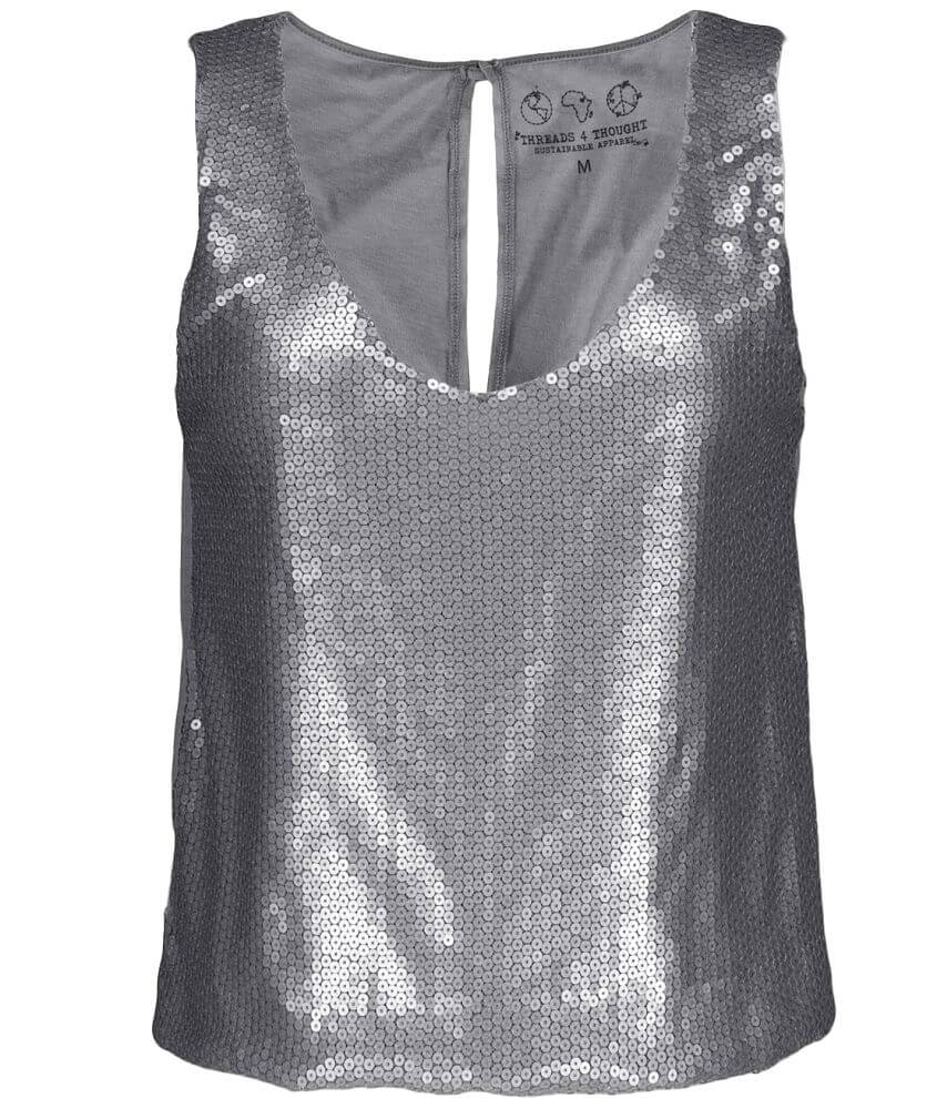 Threads 4 Thought Sequin Tank Top front view