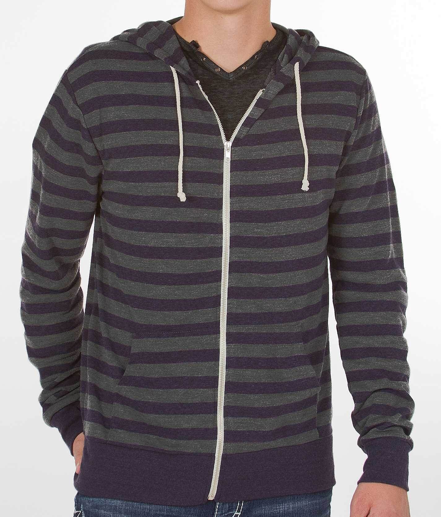 striped zip up hoodie mens