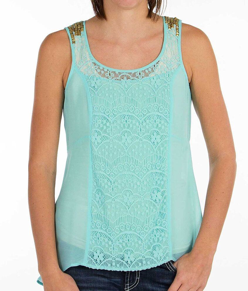 Daytrip Chiffon Tank Top front view