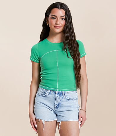 FITZ + EDDI Contrast Stitch T-Shirt front view