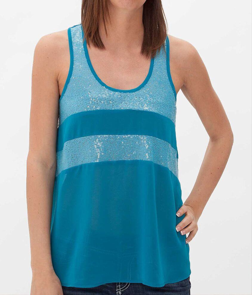 Daytrip Chiffon Tank Top front view