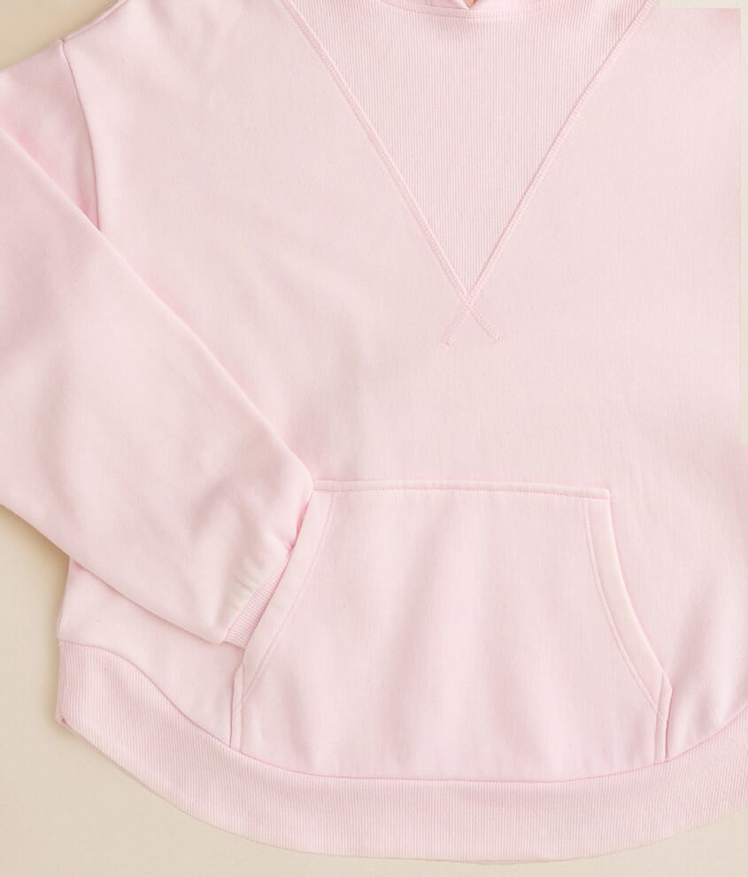 Girls - Ribbed Inset Hooded Sweatshirt