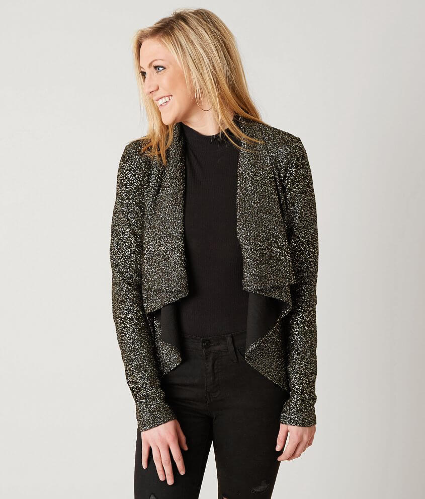 Mimi Chica Metallic Blazer - Women's Coats/Jackets in Gold Black | Buckle
