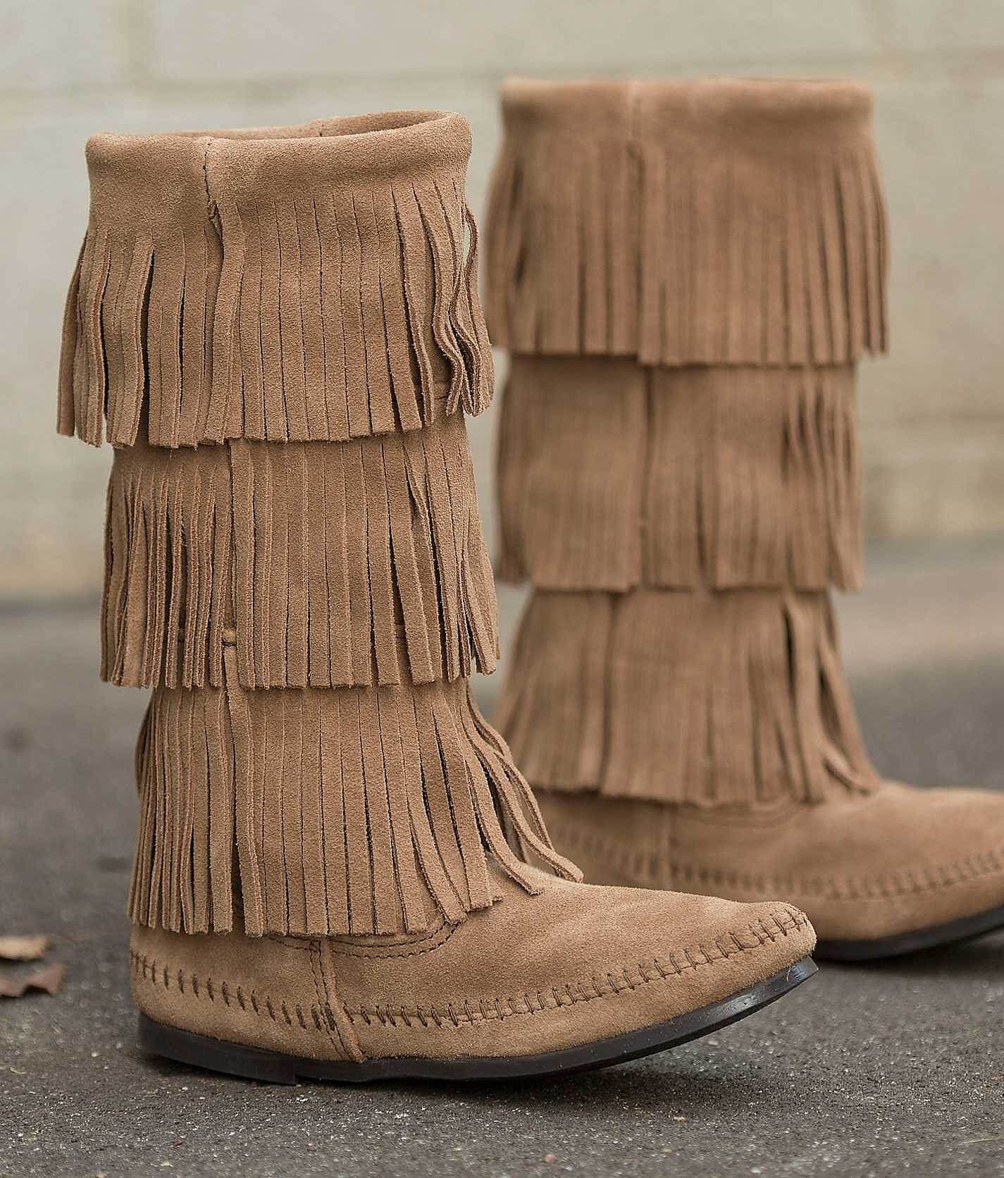 triple fringe boots