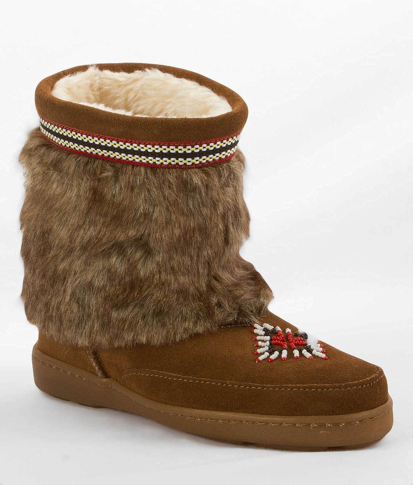 Minnetonka Mukluk Moccasin Boot - Women's Shoes in Dusty Brown