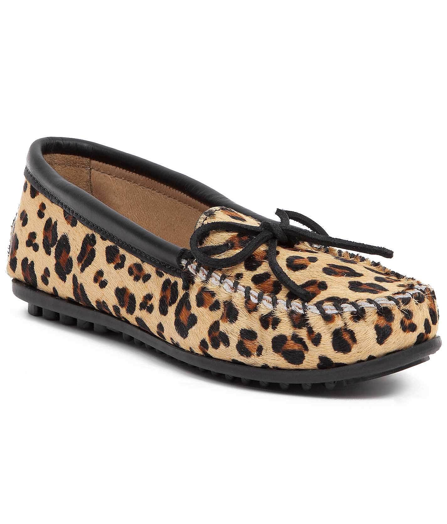 minnetonka full leopard moccasins