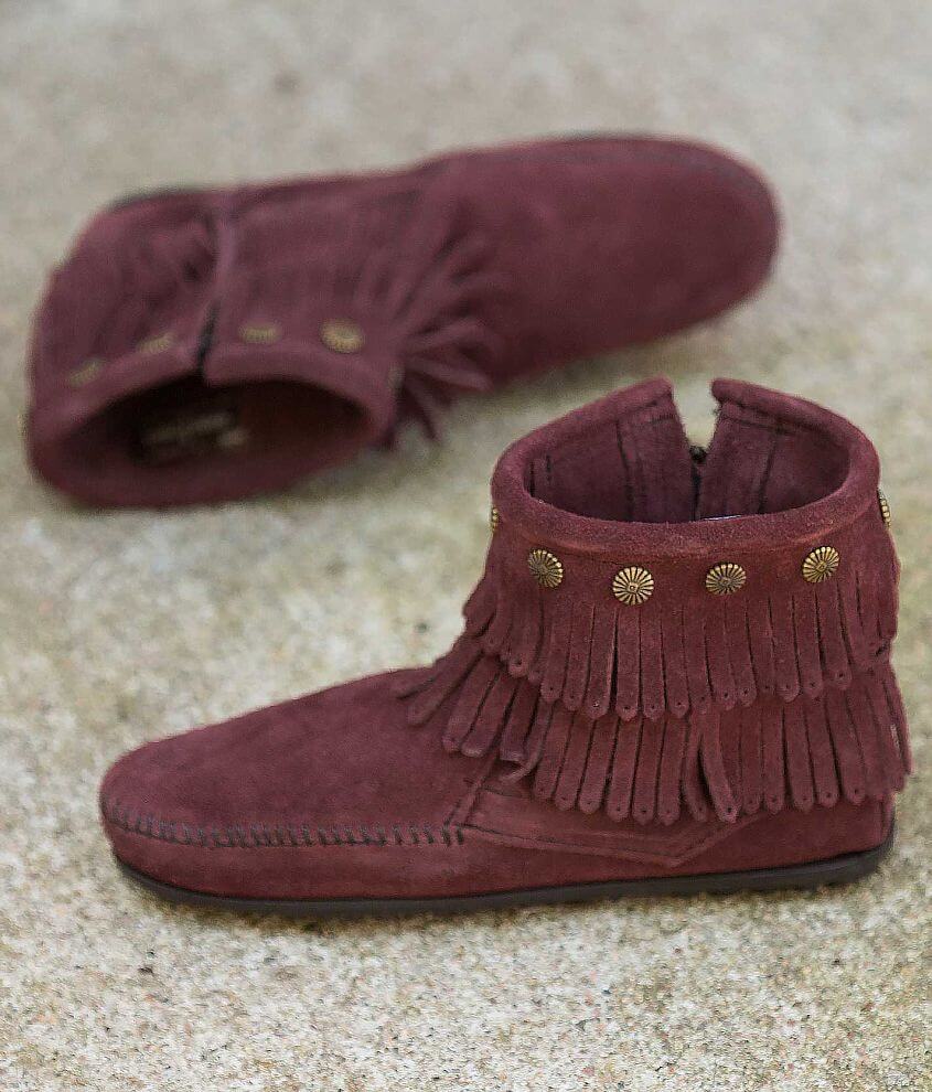 Minnetonka Double Fringe Ankle Boot front view