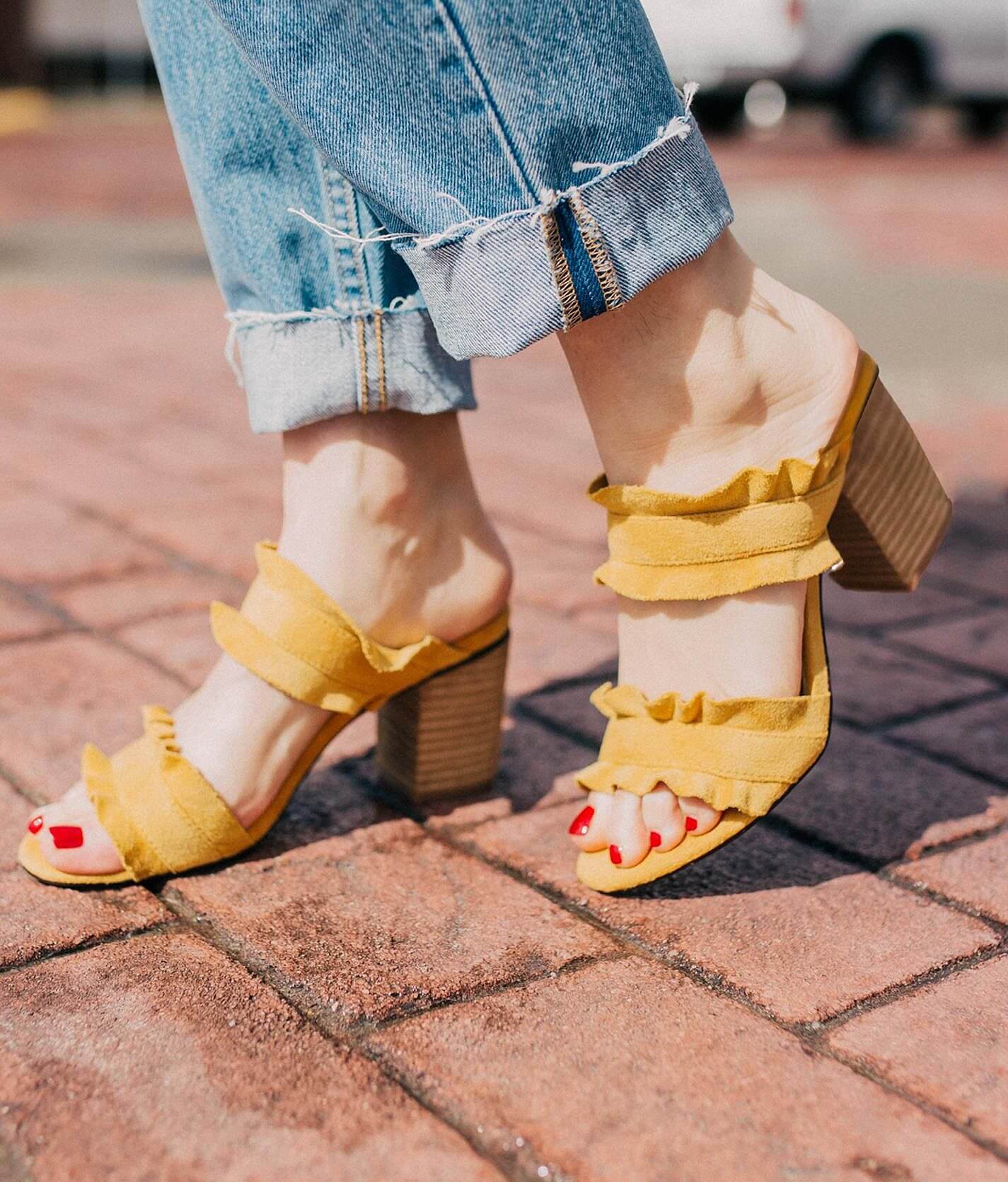 Free people best sale rosie ruffle heel