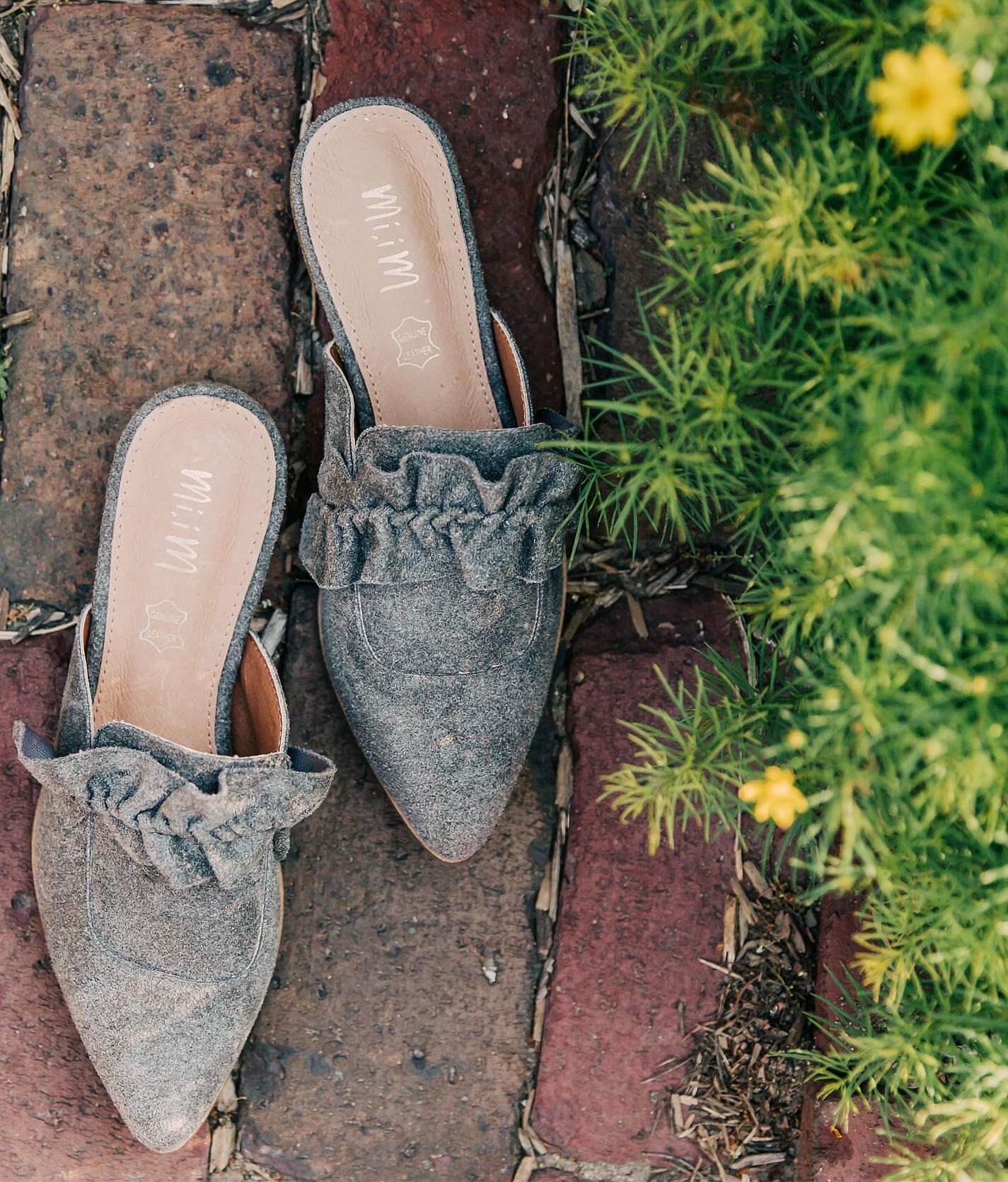grey mule shoes