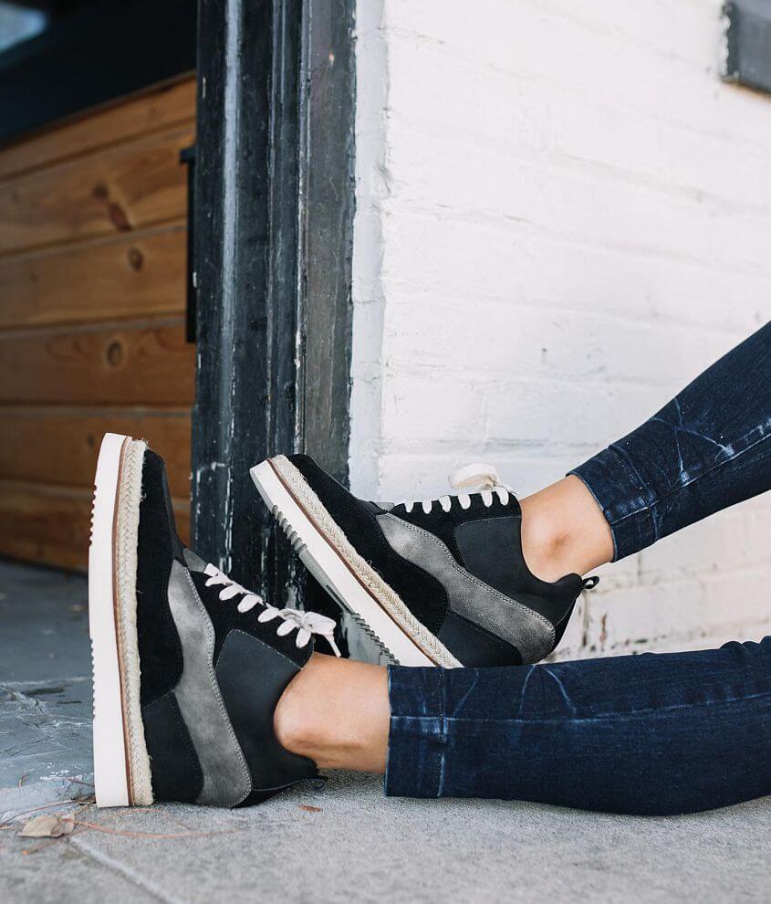 Mi.iM Tin Faux Suede Jute Wedge Sneaker - Women's Shoes in Black | Buckle