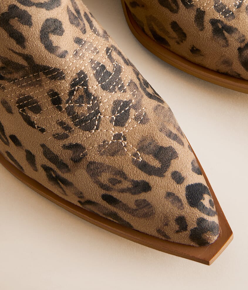 Claire Leopard Print Western Ankle Boot