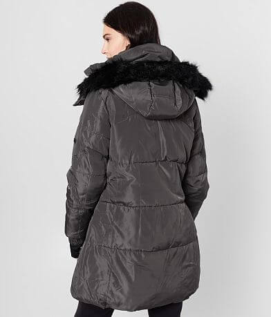 XOXO&#174; Quilted Puffer Hooded Coat back view
