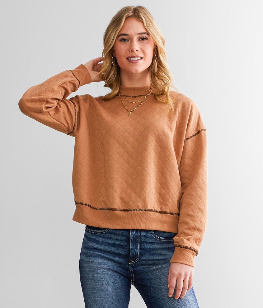 Quilted sweatshirt cheap