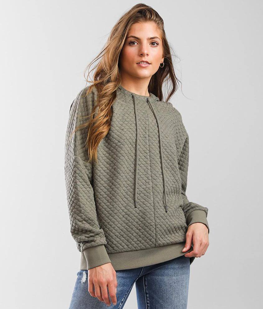 Quilted hoodie women's on sale