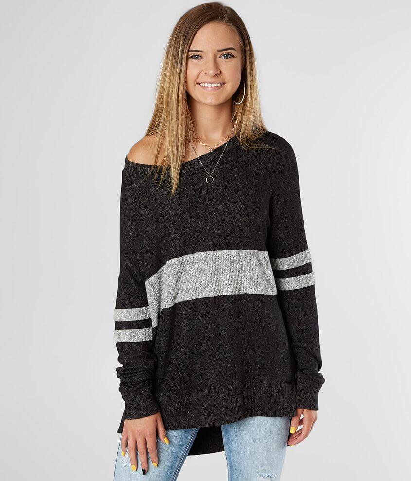 Image of FITZ + EDDI Brushed Fleece Drop Shoulder Top
