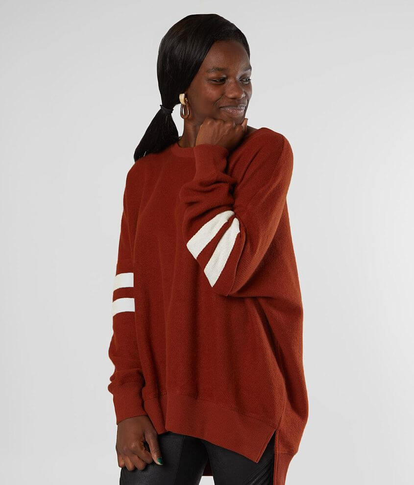 Gilded Intent Oversized Drop Shoulder Pullover front view