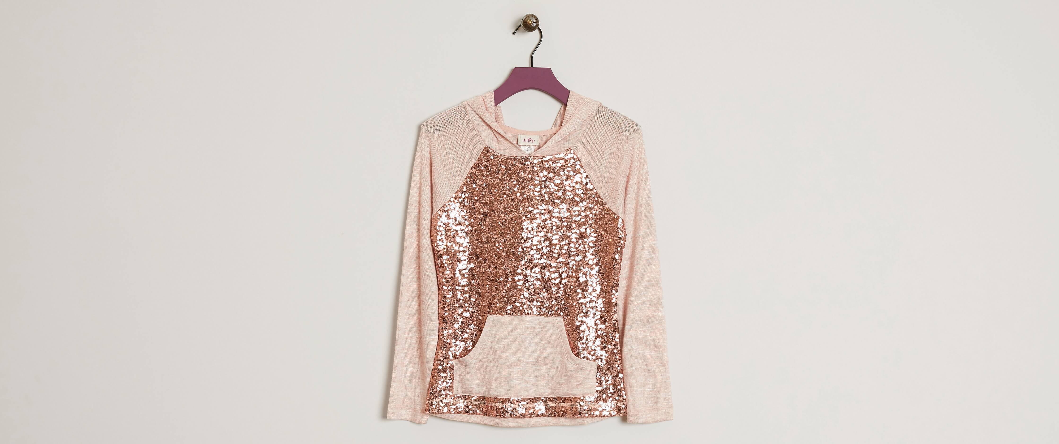 girls sequin hoodie