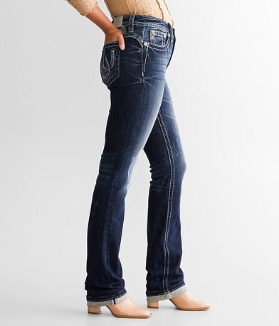 Miss Me Curvy Straight Stretch Cuffed Jean full right side view