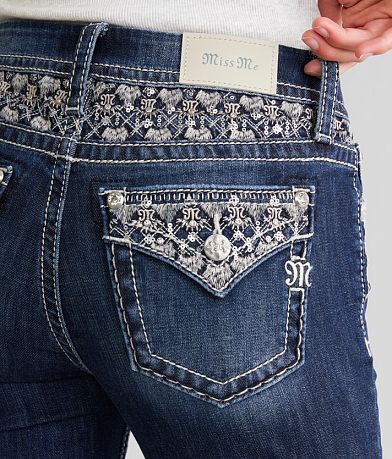 Miss Me Curvy Tailored Boot Stretch Jean back pocket view