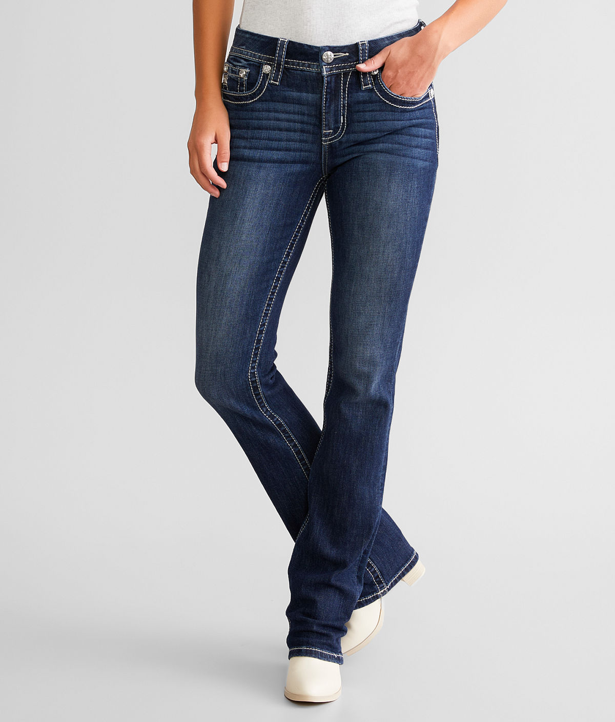Miss Me Curvy Tailored Boot Stretch Jean — D1051 by Buckle