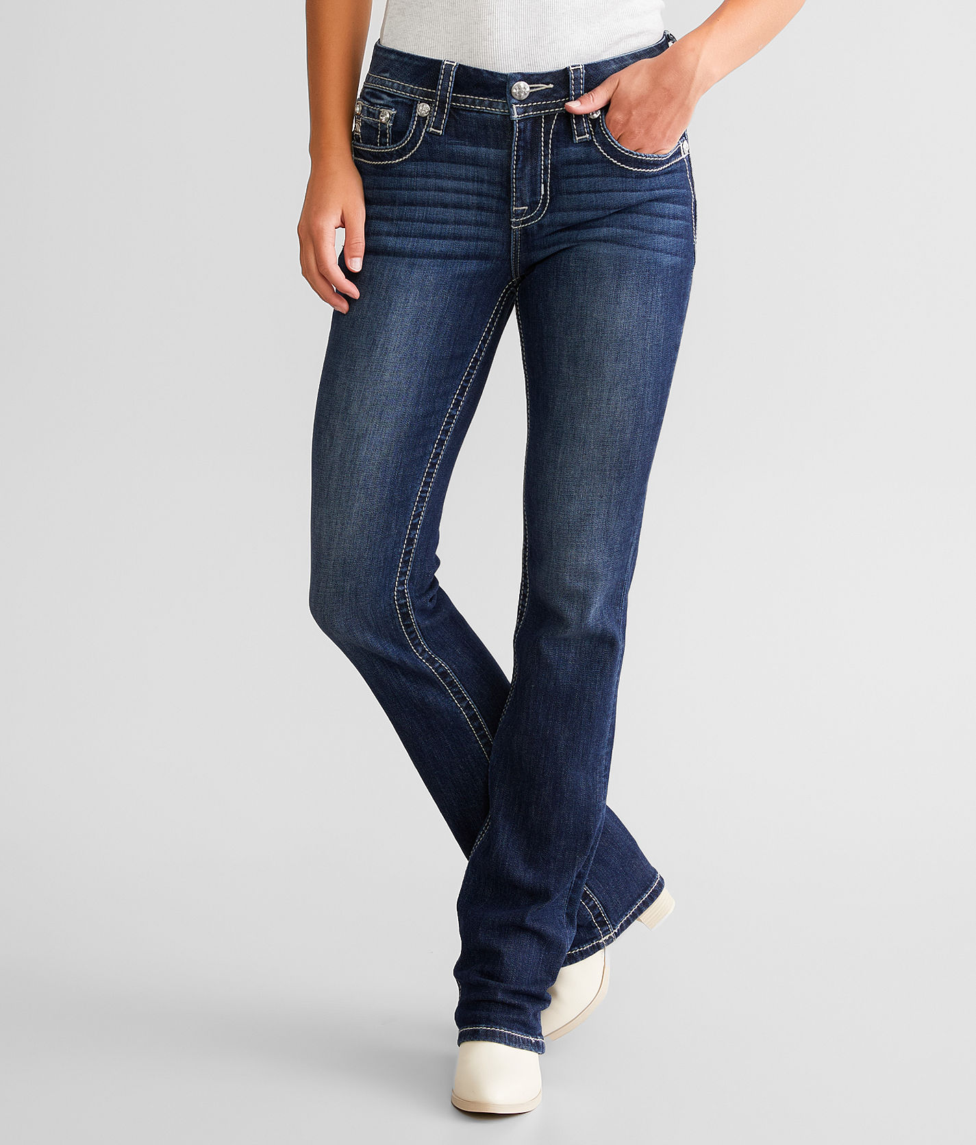 Miss Me Curvy Tailored Boot Stretch Jean - Women