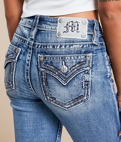 Miss Me Universal Cropped Straight Stretch Jean back pocket view