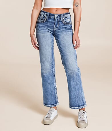 Miss Me Universal Cropped Straight Stretch Jean full left side view