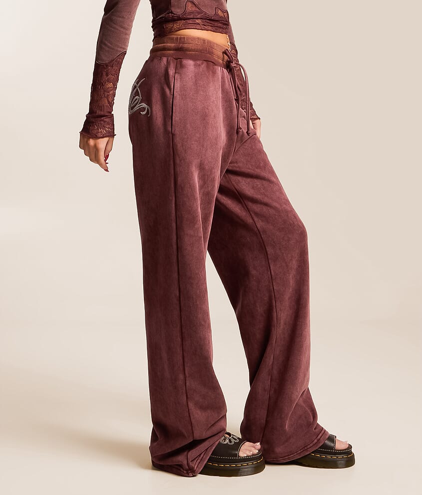 Rhinestone Washed Sweatpant - thumbnail 3