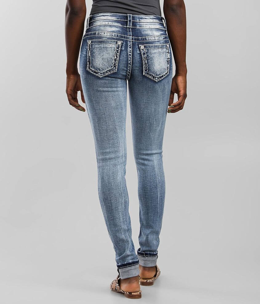 Mid-Rise Skinny Stretch Cuffed Jean