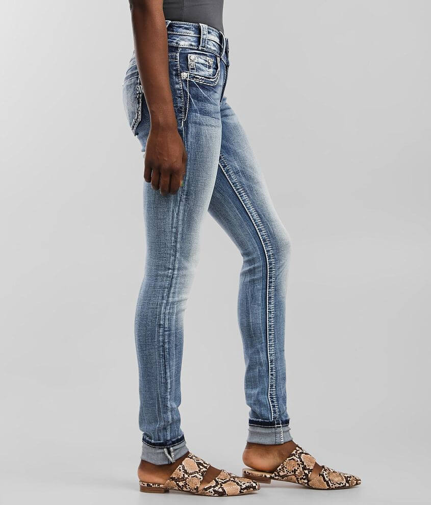 Mid-Rise Skinny Stretch Cuffed Jean