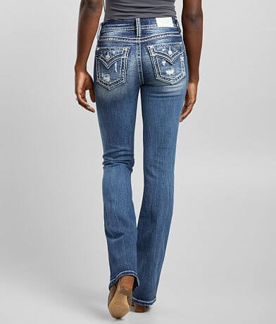 Miss Me Mid-Rise Boot Stretch Jean back view