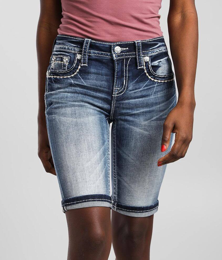 Miss Me Mid-Rise Bermuda Stretch Cuffed Short front view