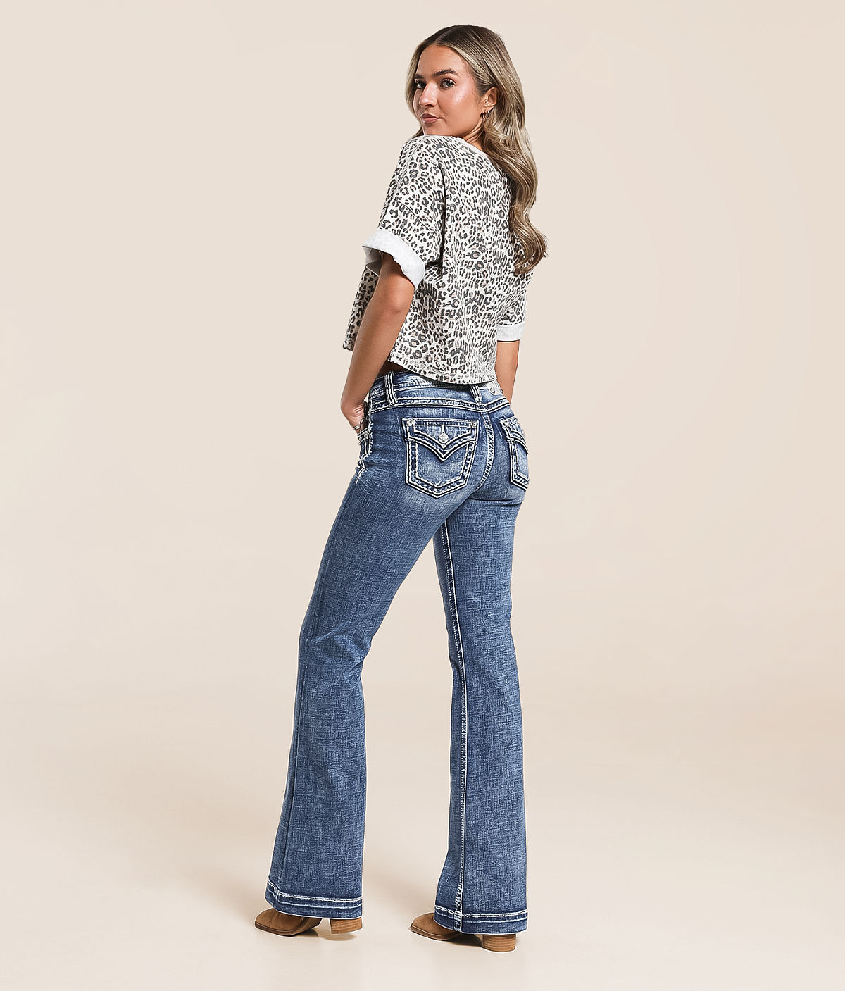 Miss Me Mid-Rise Trouser Stretch Jean — K1373 by Buckle