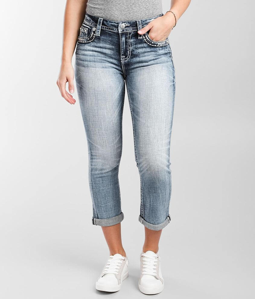Miss Me Curvy Mid-Rise Cuffed Stretch Capri Jean - Women's Jeans in ...
