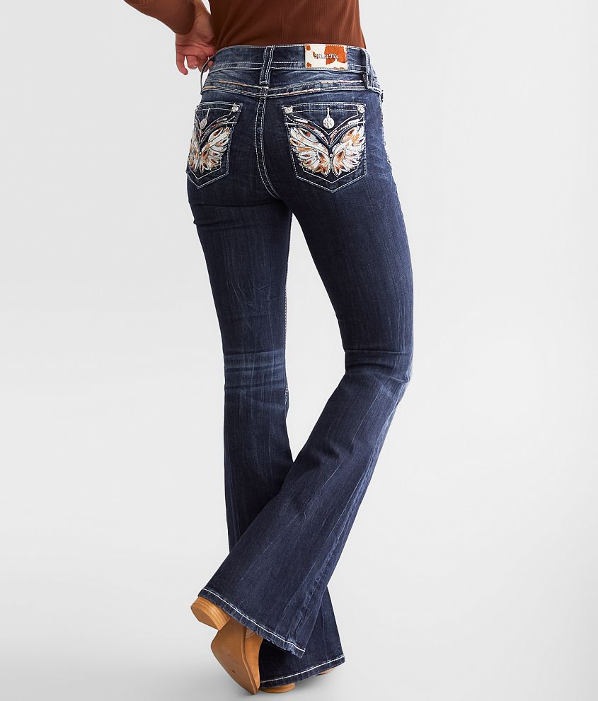 Miss Me Mid-Rise Flare Stretch Jean - Women's Jeans in K220