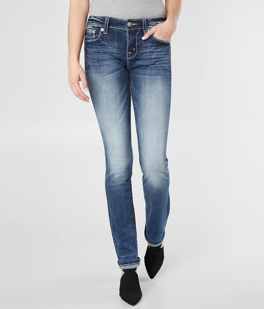 Miss Me Standard Straight Stretch Cuffed Jean - Women's Jeans in K910 ...