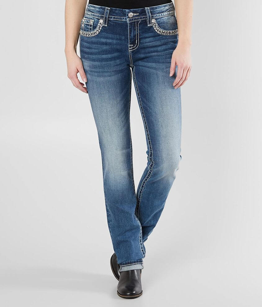 Miss Me Easy Straight Stretch Jean front view
