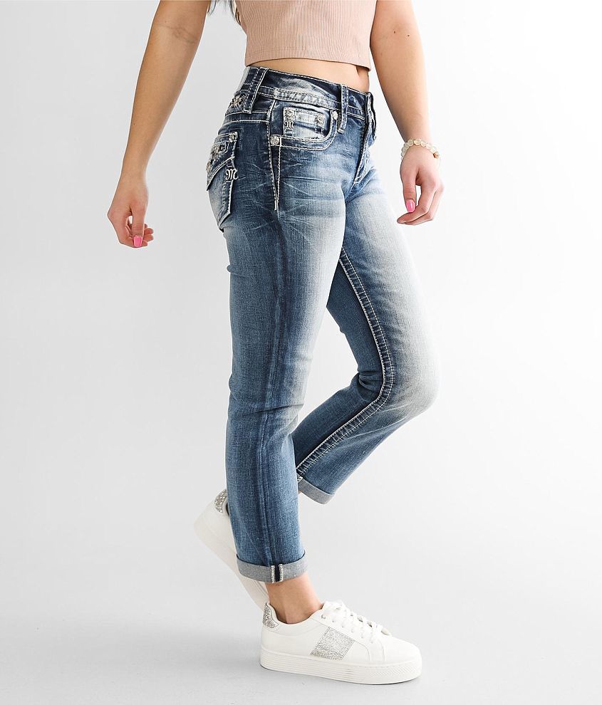 Miss Me Mid-Rise Stretch Capri Jean front view