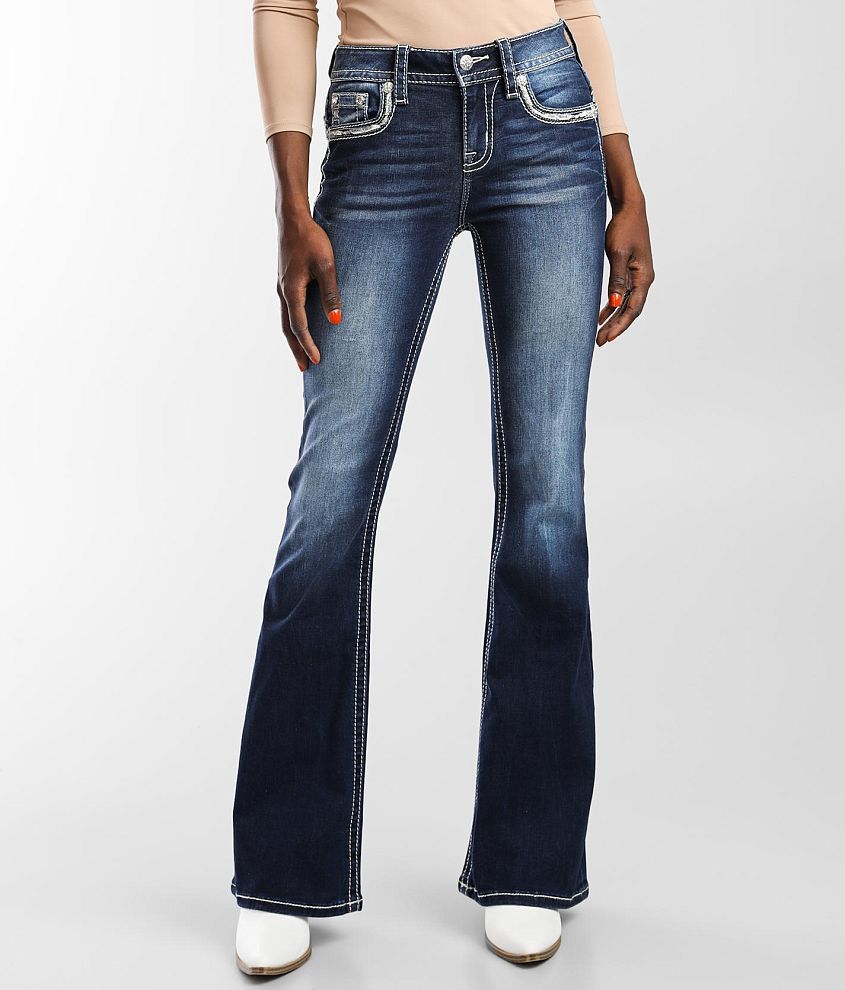 Miss Me Mid-Rise Flare Stretch Jean front view