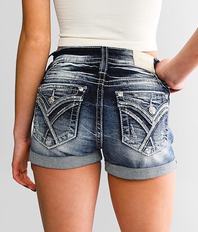Miss Me Mid-Rise Stretch Short BACK