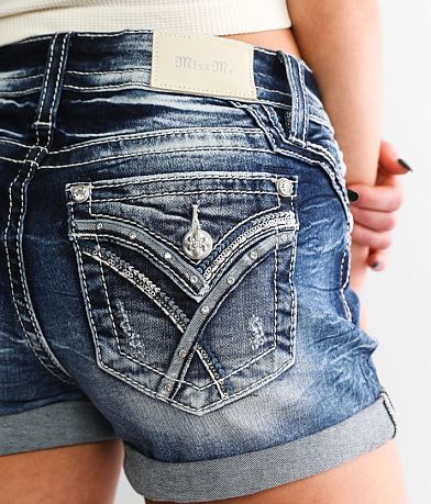 Miss Me Mid-Rise Stretch Short BACK_POCKET