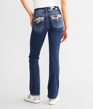 Miss Me Mid-Rise Straight Stretch Jean BACK