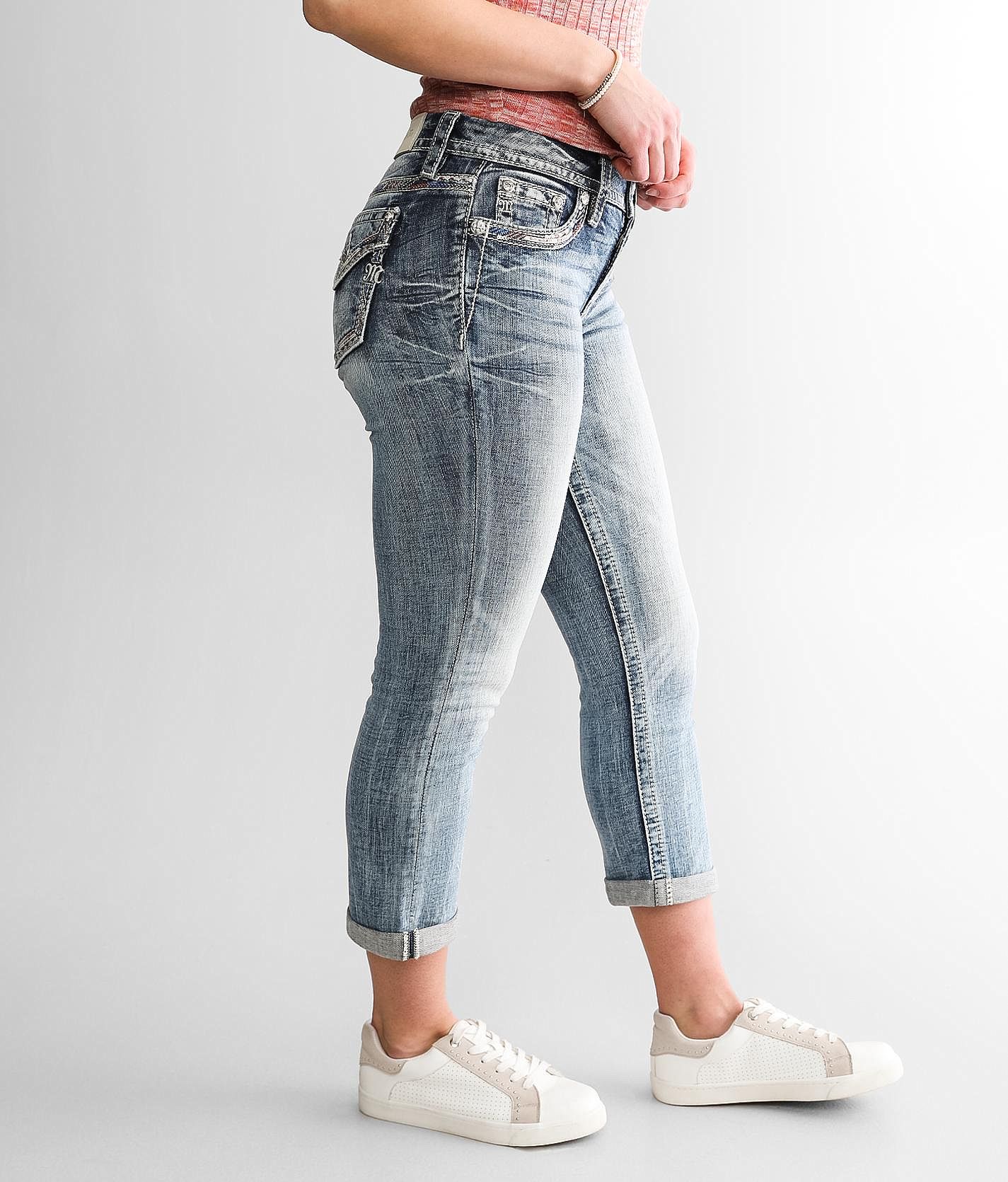 Miss Me Mid-Rise Stretch Capri Jean - Women's Jeans in M383