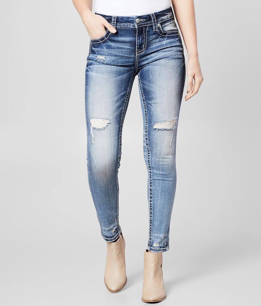 Miss Me Mid-Rise Curvy Ankle Skinny Stretch Jean front view