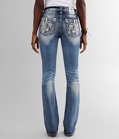 Miss Me Mid-Rise Boot Stretch Jean BACK