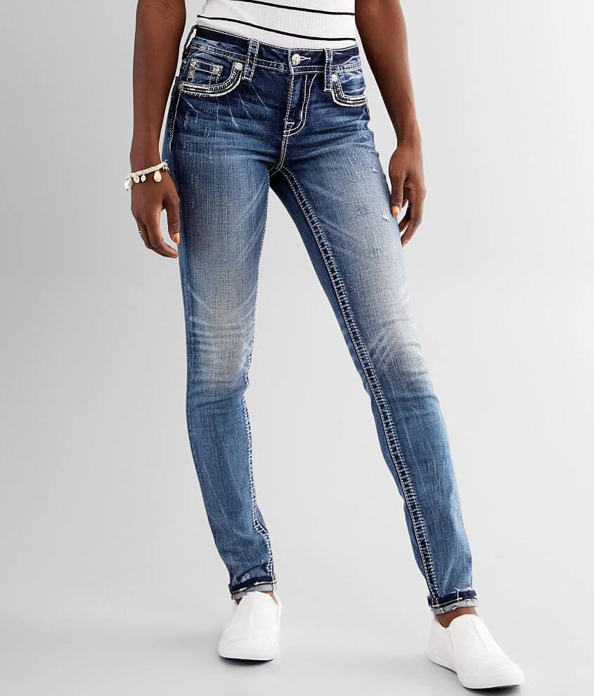 Miss Me Mid-Rise Skinny Stretch Cuffed Jean front view