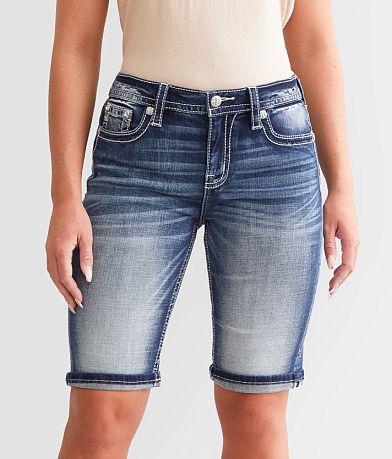 Miss Me Curvy Bermuda Stretch Short front view