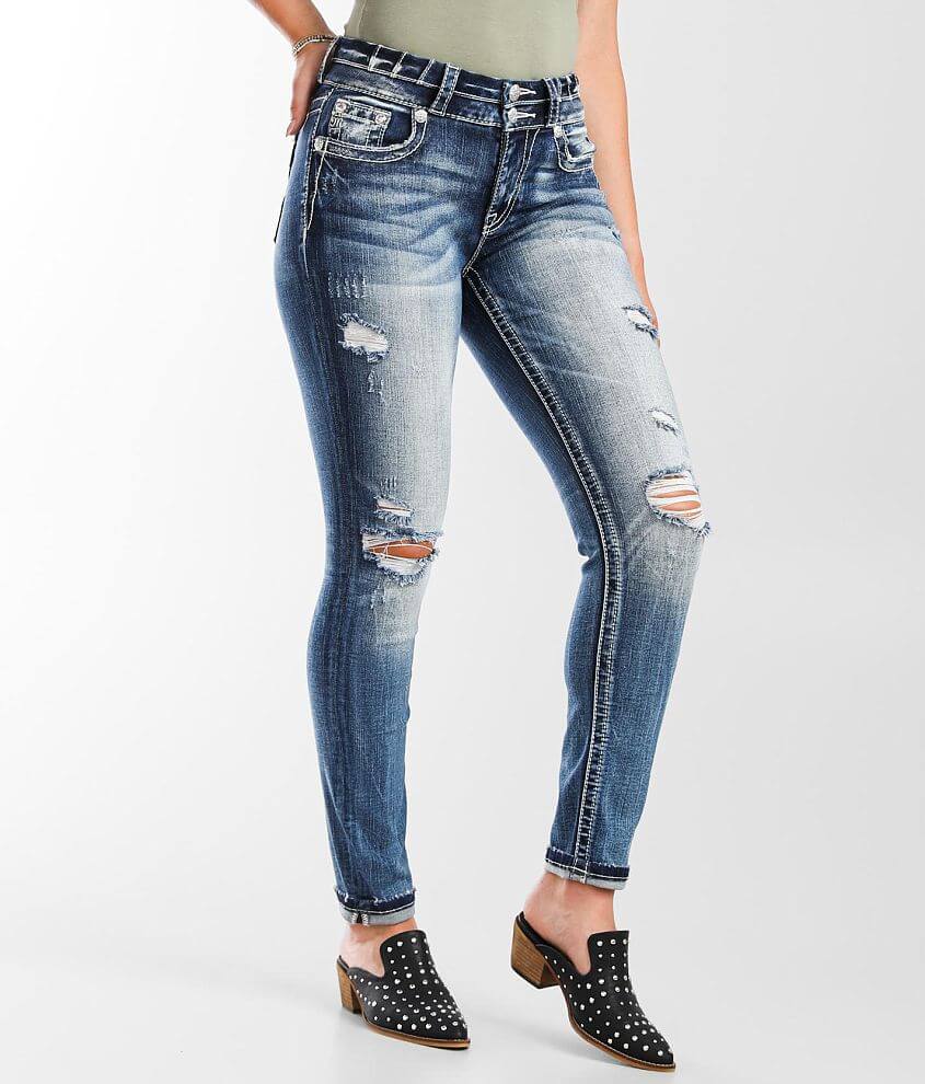 Miss Me Curvy Skinny Stretch Cuffed Jean Women's Jeans in K1167 Buckle